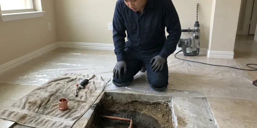 HWR Plumbing technician providing septic tank repair in Sioux Falls